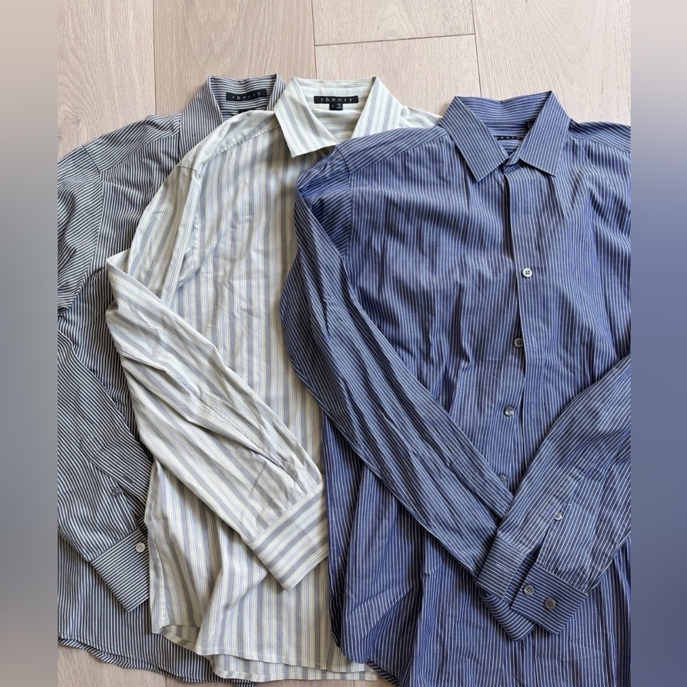 Lot Of 3 Theory Men’s Button Down Shirts - Size Small